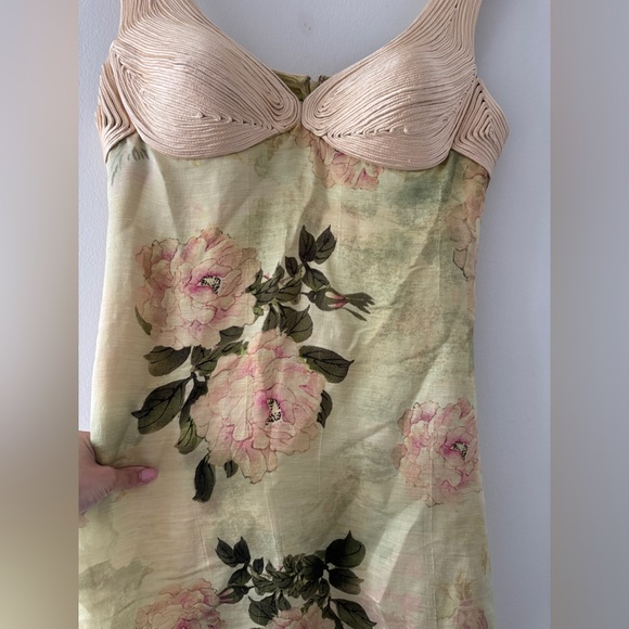 GEISHA DESIGNS Floral Maxi Slip Dress in Light Yellow M - Picture 11 of 12